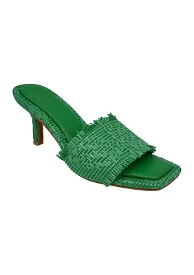 Lucia Raffia Dress Slide Sandals