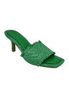 Lucia Raffia Dress Slide Sandals