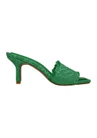 Lucia Raffia Dress Slide Sandals