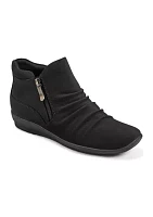 Aleta Side Zipper Casual Flat Booties