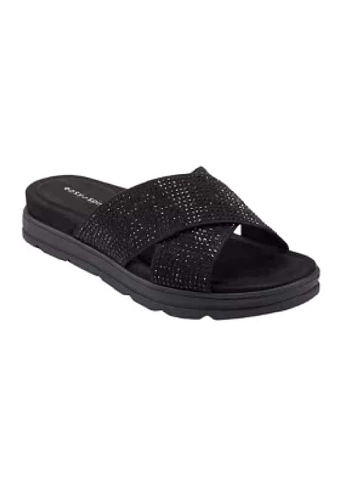 Stacy Casual Slip On Round Toe Sandals