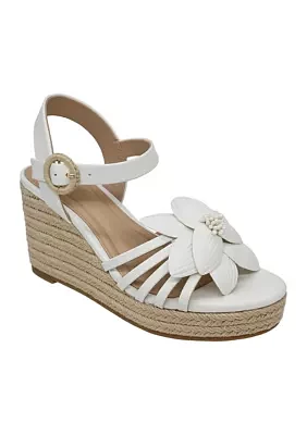 Riley Floral Wedge Sandals