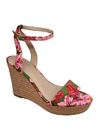 Milah Floral Wedge Sandals