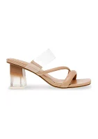 Freda Lucite Heel Sandals