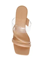 Freda Lucite Heel Sandals