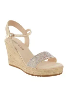 Wella Rhinestone Wedge Sandals