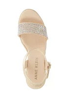 Wella Rhinestone Wedge Sandals