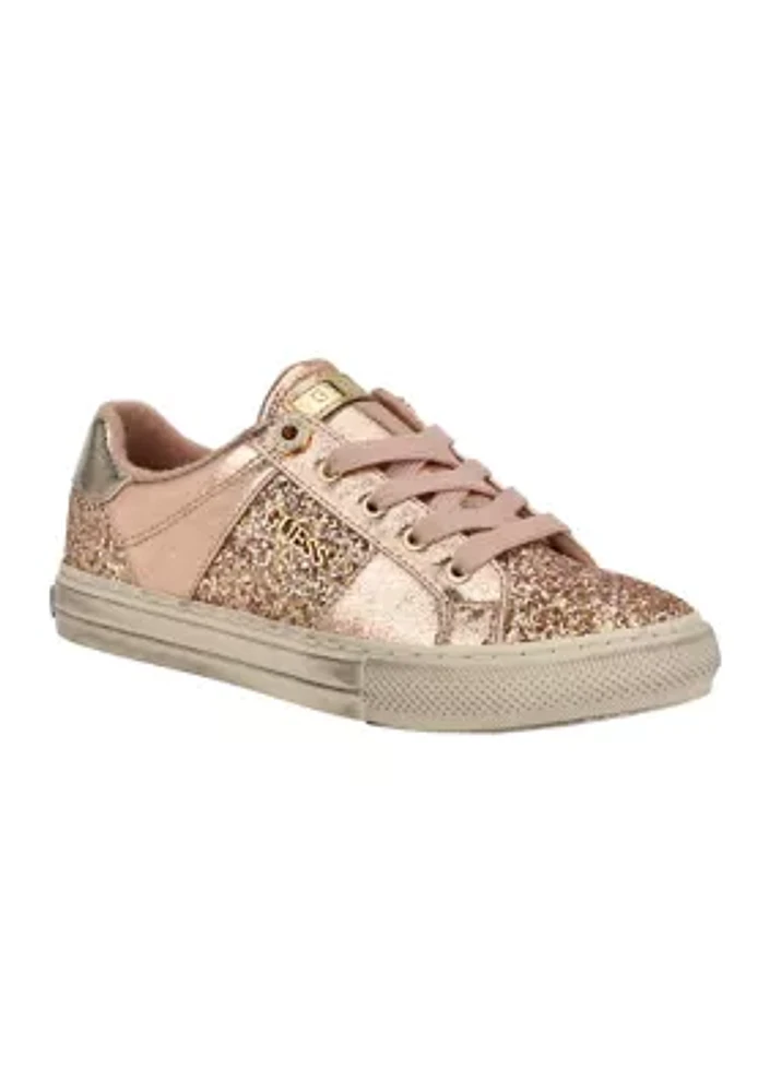 Loven Casual Quilted Lace Up Sneakers