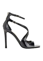 Sella Open Toe Cross Strap Single Sole Heels