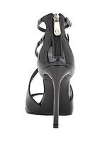 Sella Open Toe Cross Strap Single Sole Heels