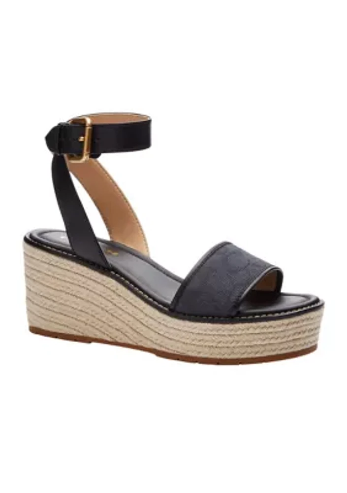 Katherine Signature Denim Espadrille Sandals