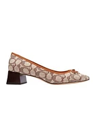 Ava Signature Textile Jacquard Ballet Pumps