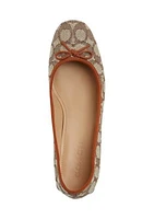 Ava Signature Textile Jacquard Ballet Pumps