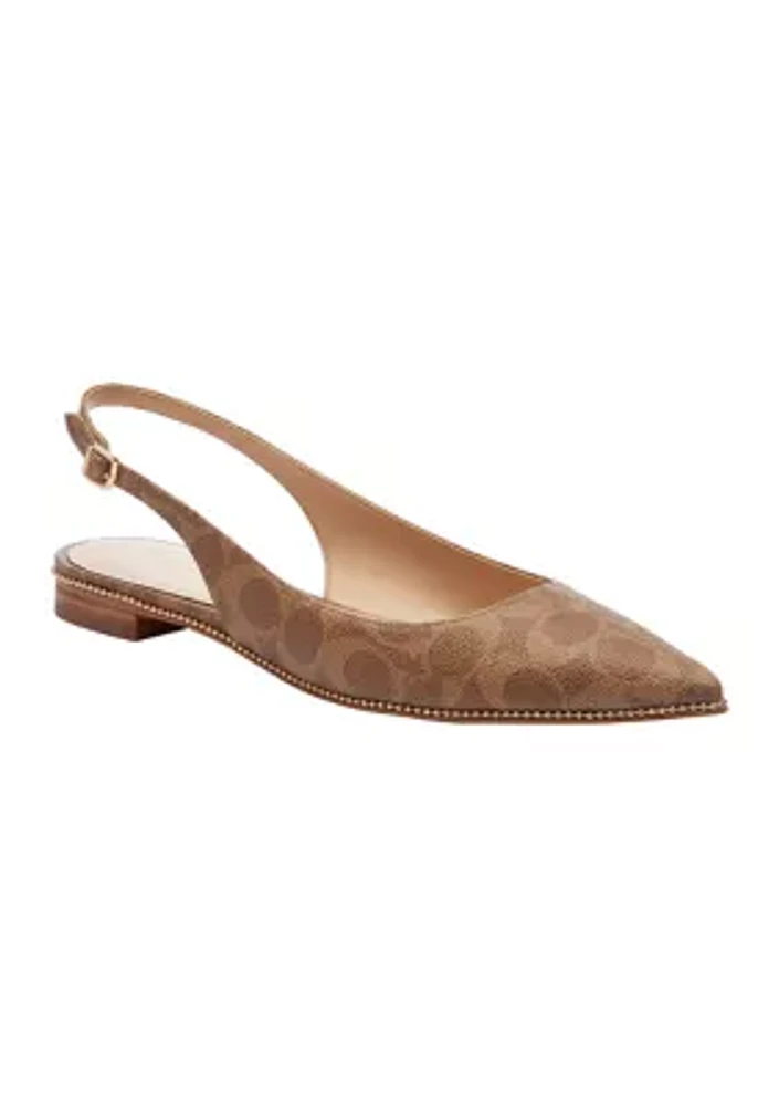 Claire Signature Canvas Skimmer Flats