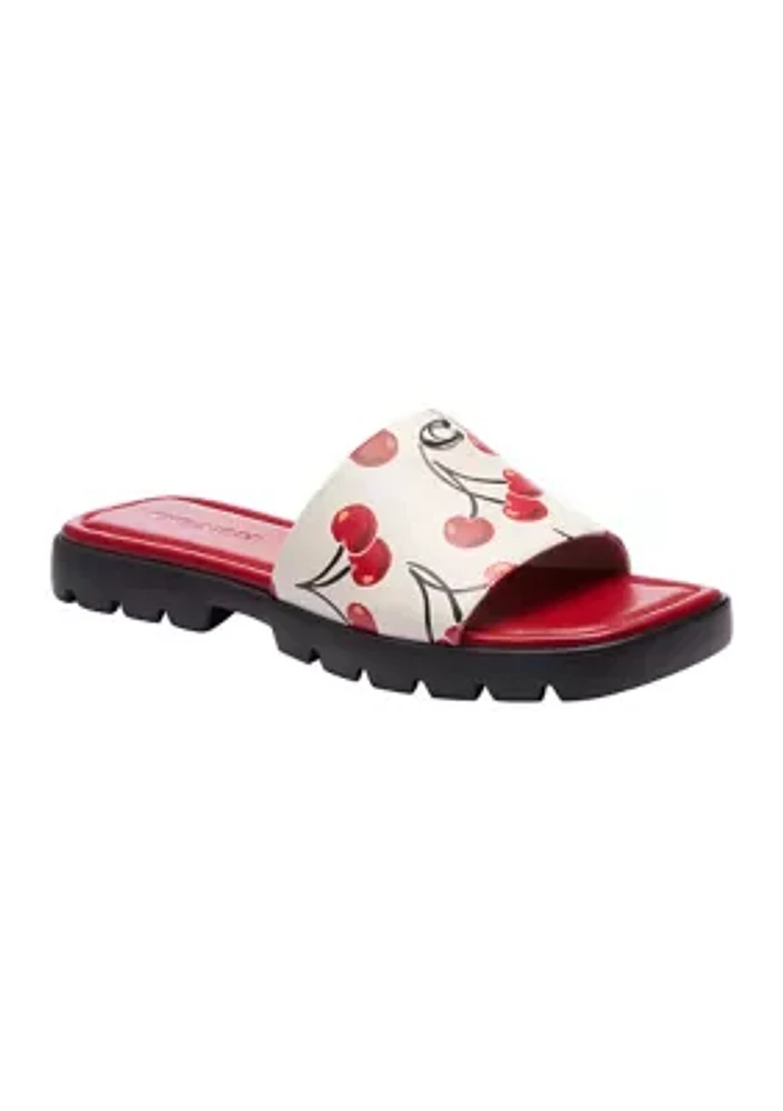 Florence Cherry Print Sandals