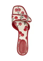 Margot Cherry Print Sandals