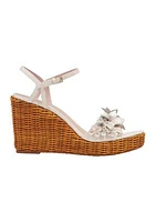 Fiori Wicker Wedge Sandals