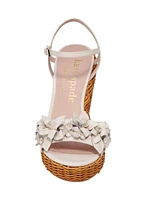 Fiori Wicker Wedge Sandals