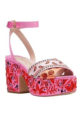 Rio Bandana Patchwork Platform Sandals