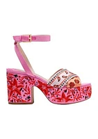 Rio Bandana Patchwork Platform Sandals