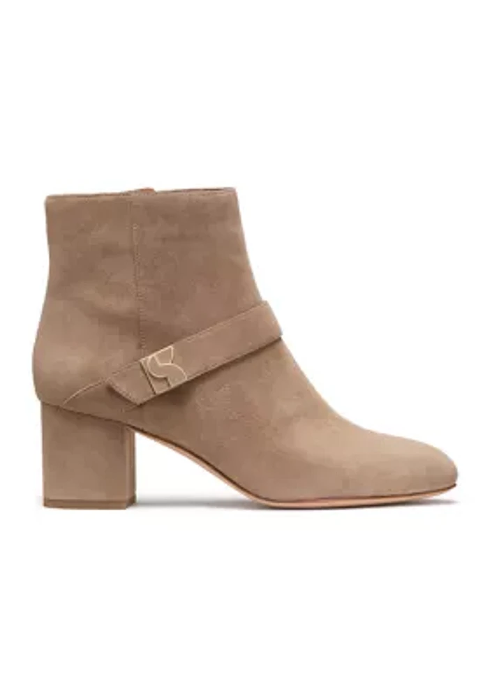 Dakota Zip Up Mid Heeled Booties