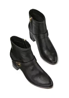 Dakota Zip Up Mid Heeled Booties