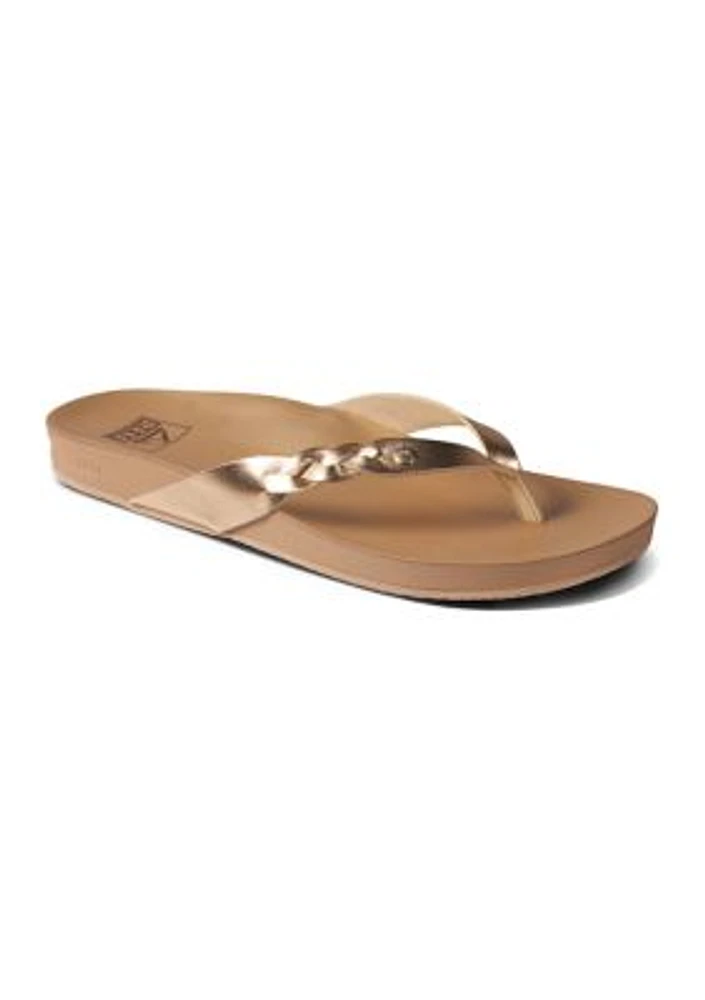 Cushion Court Twist Flip Flop Sandals