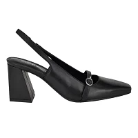 Ellisa Square Toe Block Heel Dress Pumps