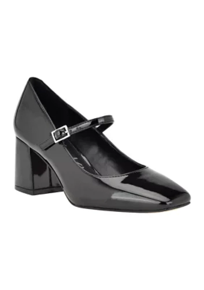 Jatlee Square Toe Block Heel Dress Pumps