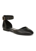 Eloise Studded Ankle Strap Flats