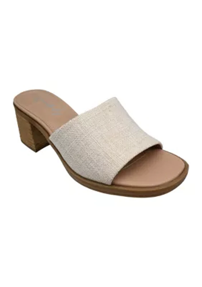 Audrey One Band Block Heel Sandals