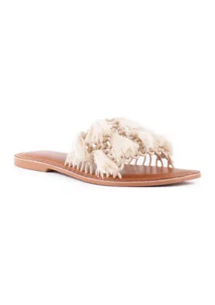 Camellia Tassel Sandals