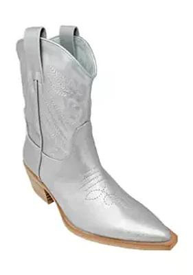 SHUSHOP Zahara Metallic Western Boots