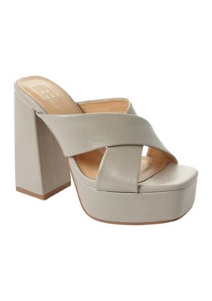 Federica Cross Strap Heeled Sandals