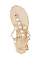 Palermo Thong Rhinestone Strappy Sandals