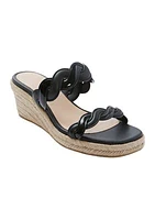 Twisted Espadrille Slide Sandals