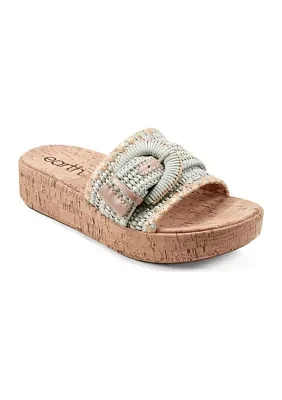 Samsy One Band Platform Casual Wedge Sandals