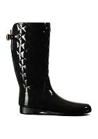 Refined Adjustable Quilted Slim Fit Tall Rain Boots