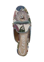 Trish Jewel Slip On Mule Flats