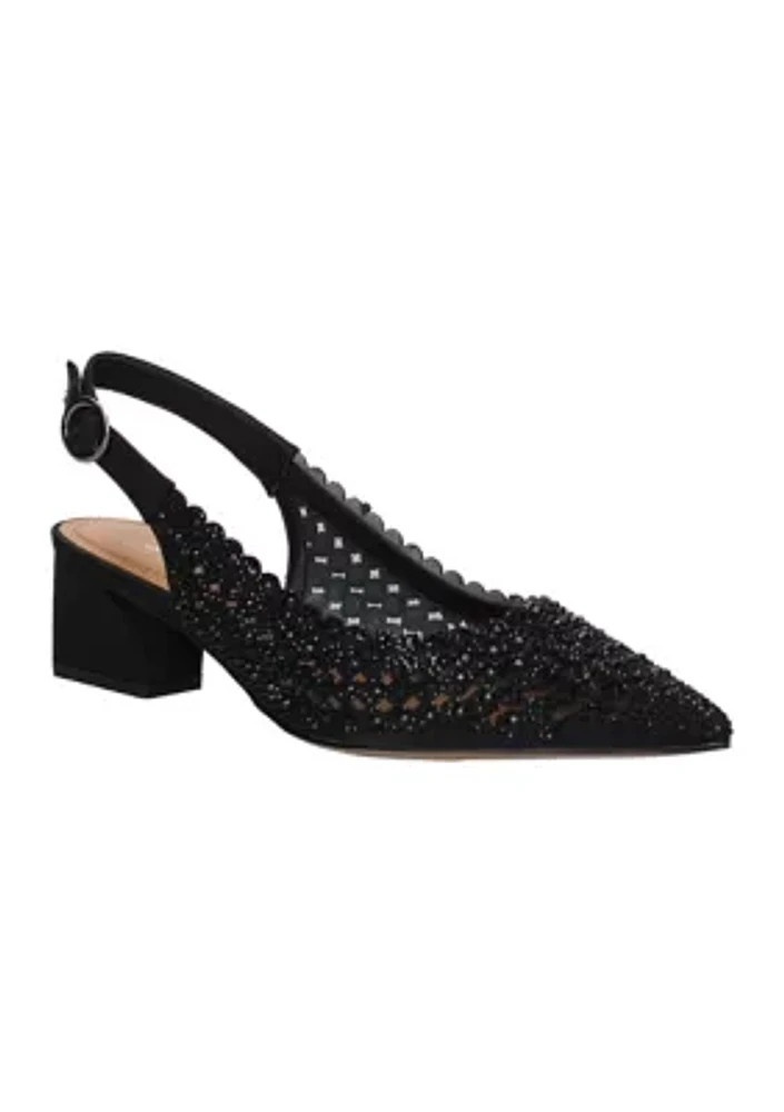 Pranil Sparkle Slingback Heels