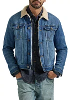 Men's Sherpa Lined Denim Trucker Jacket