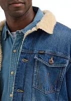 Men's Sherpa Lined Denim Trucker Jacket