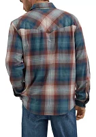 Long Sleeve Broken Twill Plaid Shirt