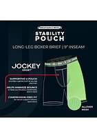 Stability Pouch Microfiber Stretch 9" Long Leg Boxer Briefs - 3 Pack