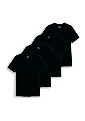 Men’s Classic Crewneck Tees- 3 Pack + 1 Bonus Shirt