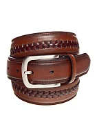 Braided Center Leather Belt