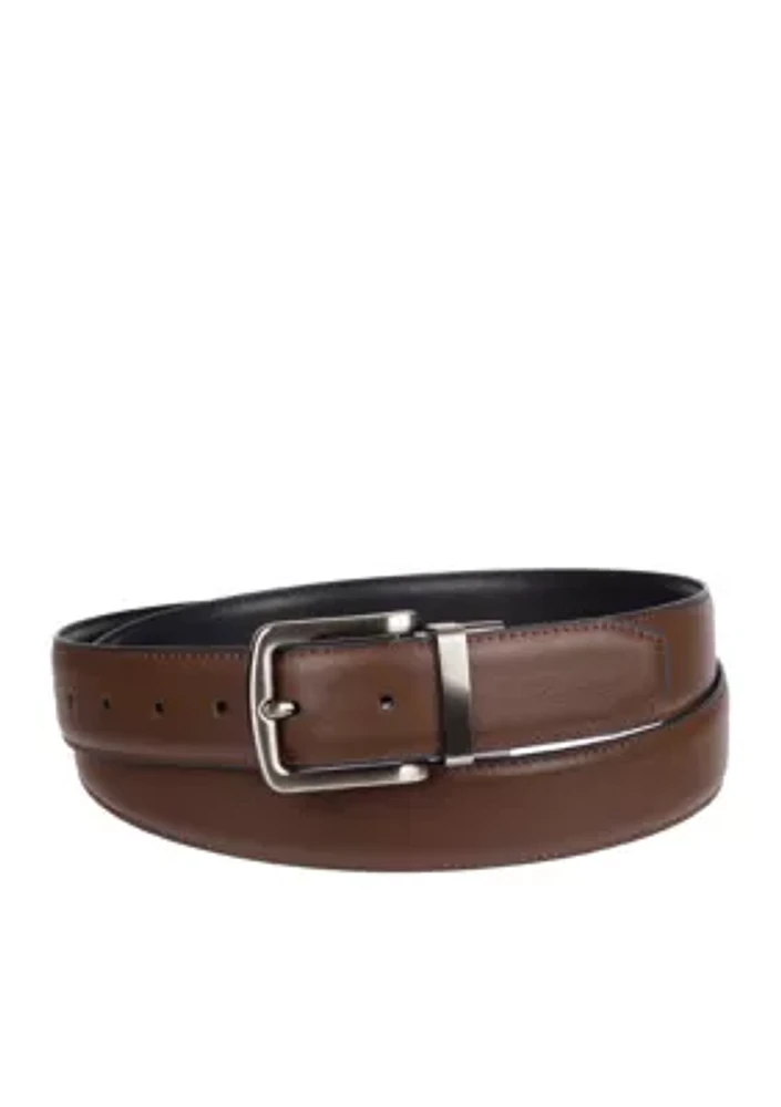 Big & Tall Stretch Reverse Men's Leather Belt