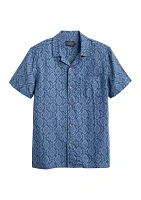 Men's Short Sleeve Linen Camp Shirt