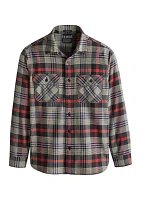 Men's Burnside Plaid Printed Cotton Shirt