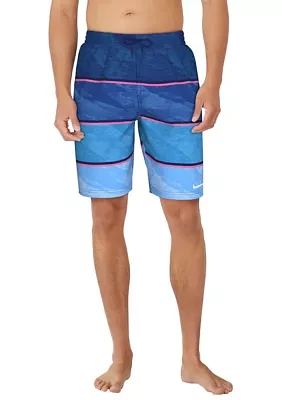 Wave Stripe 9" Volley Shorts